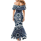Carlton Blues Mermaid Dress Aboriginal Dot Pattern - Football Mascot Heritage Pride