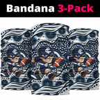 Carlton Blues Neck Gaiter Aboriginal Dot Pattern - Football Mascot Heritage Pride