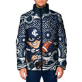 Carlton Blues Padded Jacket Aboriginal Dot Pattern - Football Mascot Heritage Pride