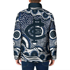 Carlton Blues Padded Jacket Aboriginal Dot Pattern - Football Mascot Heritage Pride
