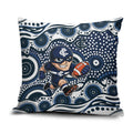 Carlton Blues Pillow Cover Aboriginal Dot Pattern - Football Mascot Heritage Pride