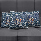 Carlton Blues Pillow Cover Aboriginal Dot Pattern - Football Mascot Heritage Pride