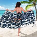 Carlton Blues Sarong Aboriginal Dot Pattern - Football Mascot Heritage Pride