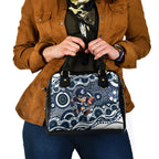Carlton Blues Shoulder Handbag Aboriginal Dot Pattern - Football Mascot Heritage Pride