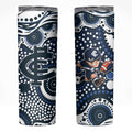 Carlton Blues Skinny Tumbler Aboriginal Dot Pattern - Football Mascot Heritage Pride