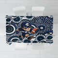Carlton Blues Tablecloth Aboriginal Dot Pattern - Football Mascot Heritage Pride