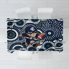 Carlton Blues Tablecloth Aboriginal Dot Pattern - Football Mascot Heritage Pride