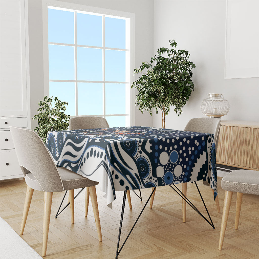 Carlton Blues Tablecloth Aboriginal Dot Pattern - Football Mascot Heritage Pride