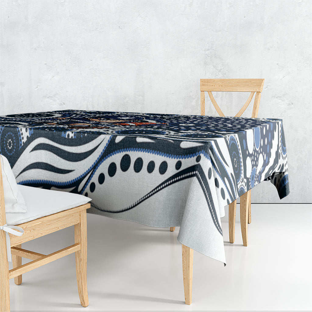 Carlton Blues Tablecloth Aboriginal Dot Pattern - Football Mascot Heritage Pride