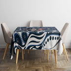 Carlton Blues Tablecloth Aboriginal Dot Pattern - Football Mascot Heritage Pride