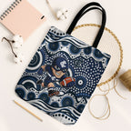 Carlton Blues Tote Bag Aboriginal Dot Pattern - Football Mascot Heritage Pride