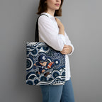 Carlton Blues Tote Bag Aboriginal Dot Pattern - Football Mascot Heritage Pride
