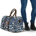 Carlton Blues Travel Bag Aboriginal Dot Pattern - Football Mascot Heritage Pride