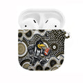 Collingwood Magpies AirPods Case Aboriginal Dot Pattern - Football Mascot Heritage Pride