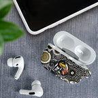 Collingwood Magpies AirPods Case Aboriginal Dot Pattern - Football Mascot Heritage Pride