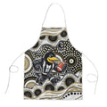Collingwood Magpies Apron Aboriginal Dot Pattern - Football Mascot Heritage Pride