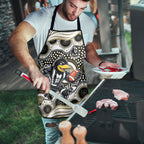Collingwood Magpies Apron Aboriginal Dot Pattern - Football Mascot Heritage Pride