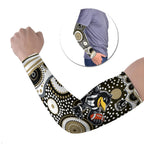 Collingwood Magpies Arm Sleeves Aboriginal Dot Pattern - Football Mascot Heritage Pride
