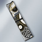 Collingwood Magpies Auto Sun Shade Aboriginal Dot Pattern - Football Mascot Heritage Pride