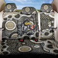 Collingwood Magpies Back Car Seat Cover Aboriginal Dot Pattern - Football Mascot Heritage Pride