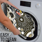 Collingwood Magpies Bathroom Set Aboriginal Dot Pattern - Football Mascot Heritage Pride