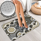 Collingwood Magpies Bathroom Set Aboriginal Dot Pattern - Football Mascot Heritage Pride