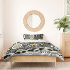 Collingwood Magpies Bedding Set Aboriginal Dot Pattern - Football Mascot Heritage Pride