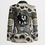 Collingwood Magpies Blazer Aboriginal Dot Pattern - Football Mascot Heritage Pride
