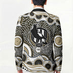 Collingwood Magpies Blazer Aboriginal Dot Pattern - Football Mascot Heritage Pride