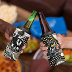 Collingwood Magpies 4 in 1 Can Cooler Tumbler Aboriginal Dot Pattern - Football Mascot Heritage Pride