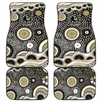 Collingwood Magpies Car Mats Aboriginal Dot Pattern - Football Mascot Heritage Pride