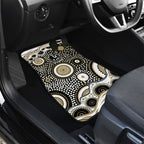 Collingwood Magpies Car Mats Aboriginal Dot Pattern - Football Mascot Heritage Pride