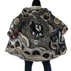Collingwood Magpies Cloak Aboriginal Dot Pattern - Football Mascot Heritage Pride