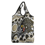 Collingwood Magpies Grocery Bag Aboriginal Dot Pattern - Football Mascot Heritage Pride