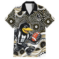 Collingwood Magpies Hawaiian Shirt Aboriginal Dot Pattern - Football Mascot Heritage Pride