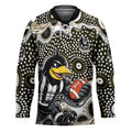 Collingwood Magpies Hockey Jersey Aboriginal Dot Pattern - Football Mascot Heritage Pride