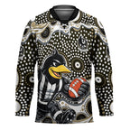 Collingwood Magpies Hockey Jersey Aboriginal Dot Pattern - Football Mascot Heritage Pride