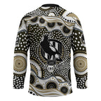 Collingwood Magpies Hockey Jersey Aboriginal Dot Pattern - Football Mascot Heritage Pride