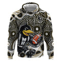 Collingwood Magpies Hoodie Aboriginal Dot Pattern - Football Mascot Heritage Pride