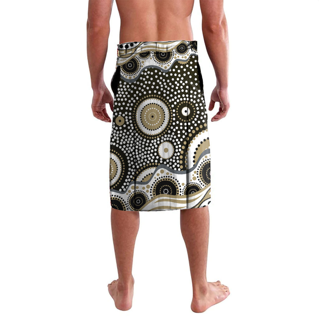Collingwood Magpies Lavalava Aboriginal Dot Pattern - Football Mascot Heritage Pride