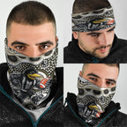 Collingwood Magpies Neck Gaiter Aboriginal Dot Pattern - Football Mascot Heritage Pride