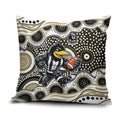 Collingwood Magpies Pillow Cover Aboriginal Dot Pattern - Football Mascot Heritage Pride