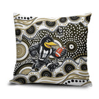 Collingwood Magpies Pillow Cover Aboriginal Dot Pattern - Football Mascot Heritage Pride