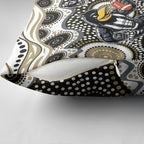 Collingwood Magpies Pillow Cover Aboriginal Dot Pattern - Football Mascot Heritage Pride