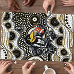 Collingwood Magpies Puzzle Aboriginal Dot Pattern - Football Mascot Heritage Pride