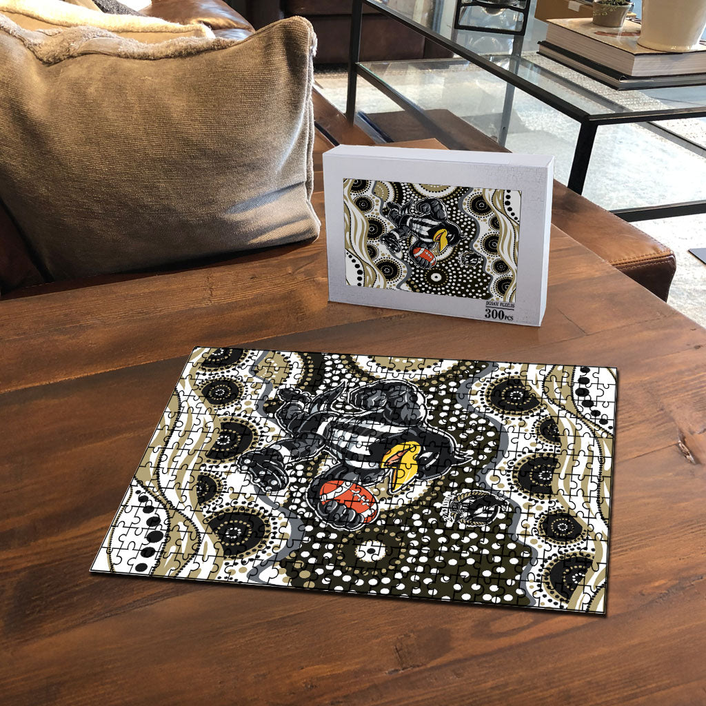 Collingwood Magpies Puzzle Aboriginal Dot Pattern - Football Mascot Heritage Pride