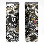 Collingwood Magpies Skinny Tumbler Aboriginal Dot Pattern - Football Mascot Heritage Pride
