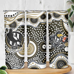 Collingwood Magpies Skinny Tumbler Aboriginal Dot Pattern - Football Mascot Heritage Pride