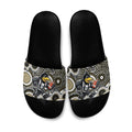 Collingwood Magpies Slide Sandals Aboriginal Dot Pattern - Football Mascot Heritage Pride