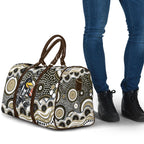 Collingwood Magpies Travel Bag Aboriginal Dot Pattern - Football Mascot Heritage Pride